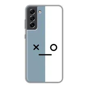 Силиконовые Чехлы (смешные стикеры) для Samsung Galaxy S21 FE (Серо-белый)