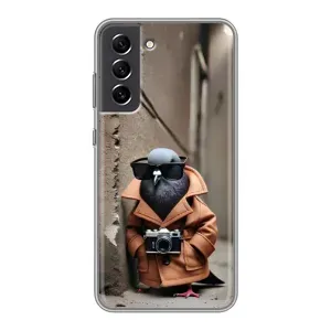 Чехол с мемами тралалело тралала для Samsung Galaxy S21 FE (Шпиониро голубио)