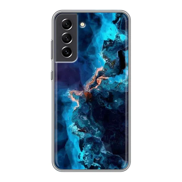 Чехол с рисунком «Синий мрамор» для Samsung Galaxy S21 FE Чехол с рисунком «Синий мрамор» для Samsung Galaxy S21 FE