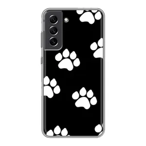 Бампер для Samsung Galaxy S21 FE с картинкой "Песики" (Следы собак)
