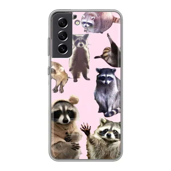 Чехол с рисунком «Смешные Еноты» для Samsung Galaxy S21 FE Чехол с рисунком «Смешные Еноты» для Samsung Galaxy S21 FE