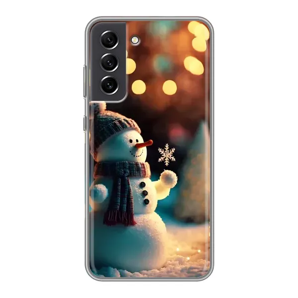Чехол с рисунком «Снеговик праздничный» для Samsung Galaxy S21 FE Чехол с рисунком «Снеговик праздничный» для Samsung Galaxy S21 FE