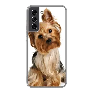 Чехол (ТПУ) Милые собачки для Samsung Galaxy S21 FE (Собака Терьер)