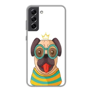 Бампер для Samsung Galaxy S21 FE с картинкой "Песики" (Собака Король)