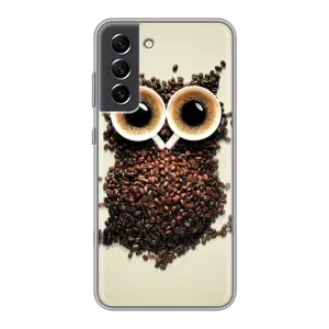 Чехлы с принтом СОВЫ для Samsung Galaxy S21 FE (Сова с зерен кофе)