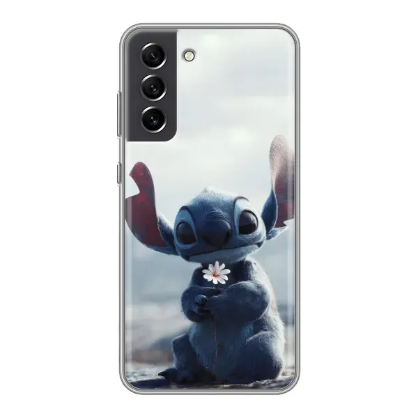 Чехол с рисунком «Стич с цветочком» для Samsung Galaxy S21 FE Чехол с рисунком «Стич с цветочком» для Samsung Galaxy S21 FE