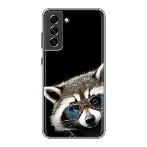 Силиконовый Чехол с Енотами на Samsung Galaxy S21 FE (Стильный Енот)