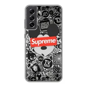 Чехол с Брендами одежды на Самсунг С21 ФЕ (Supreme Маус)