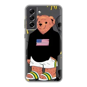 Чехлы Мишка Тедди для Самсунг С21 ФЕ (Teddy USA)