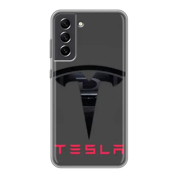 Чехол с рисунком «Logo TESLA» для Samsung Galaxy S21 FE