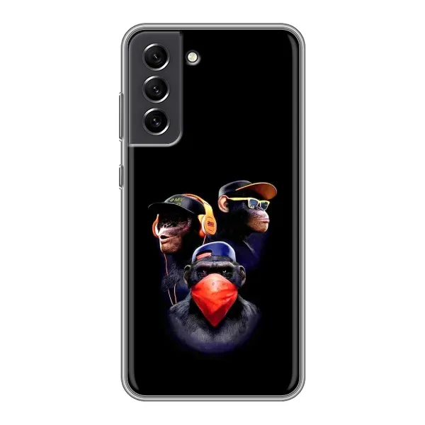 Чехол с рисунком «Три обезьяны» для Samsung Galaxy S21 FE Чехол с рисунком «Три обезьяны» для Samsung Galaxy S21 FE