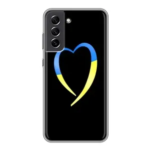 Силиконовый Чехол на Samsung Galaxy S21 FE (Я-Украина) (Украинское сердце)