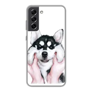 Бампер для Samsung Galaxy S21 FE с картинкой "Песики" (Собака Хаски)
