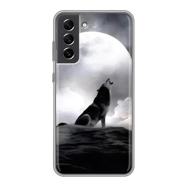 Чехол с рисунком «Волк и луна» для Samsung Galaxy S21 FE