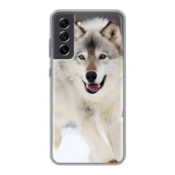 Чехол с рисунком «Волк на снегу» для Samsung Galaxy S21 FE
