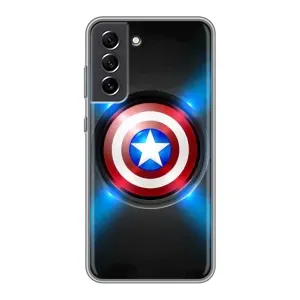 Чохол с Щітом Капітана Америки на Samsung Galaxy S21 FE (Яскраий Щит Капітана)