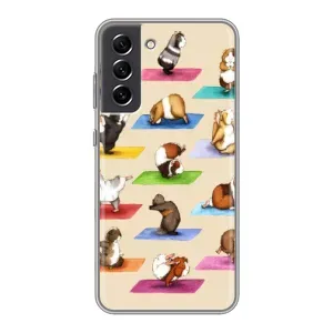 Чехол с Прикольным принтом на Samsung Galaxy S21 FE (Ёга свинок)