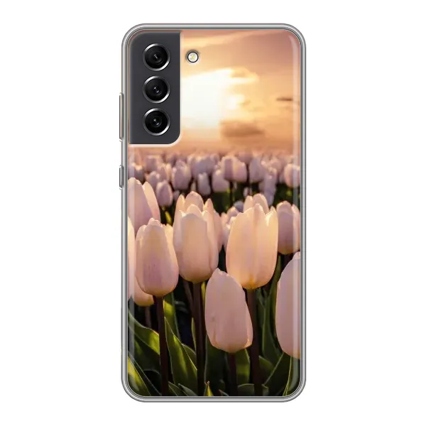 Чехол с рисунком «Закат с цветами» для Samsung Galaxy S21 FE Чехол с рисунком «Закат с цветами» для Samsung Galaxy S21 FE