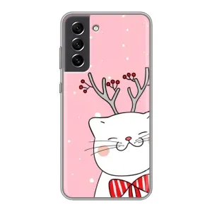 Чехол на тематику: Коты для Samsung Galaxy S21 FE (Зимний кот)