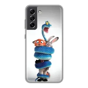 Силиконовый чехол с принтом Зоотрополіс для Samsung Galaxy S21 FE (Змея Зоо)