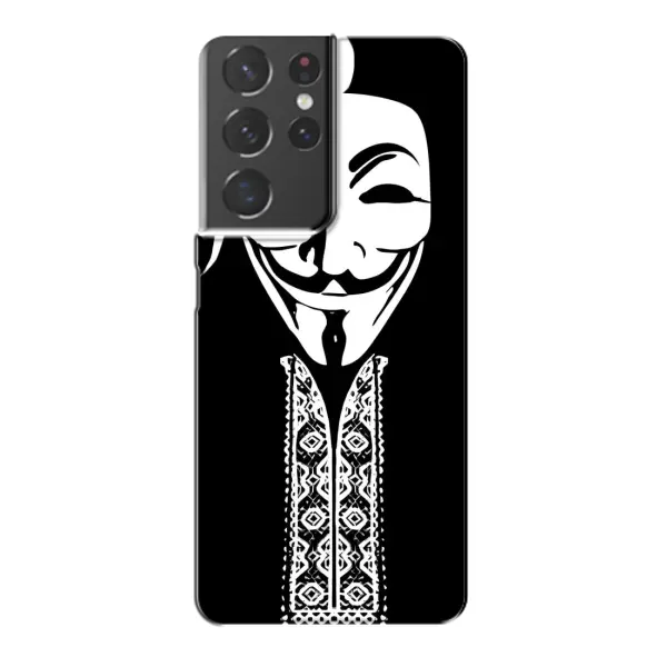 Чехол с рисунком «Анонимус» для Samsung Galaxy S21 Plus Чехол с рисунком «Анонимус» для Samsung Galaxy S21 Plus