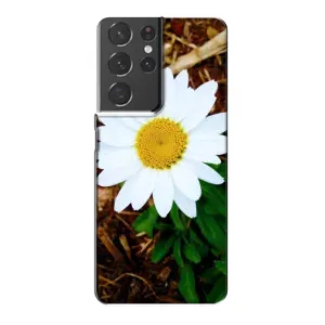 Чехол с ромашками на Samsung Galaxy S21 Plus (Белая ромашка)