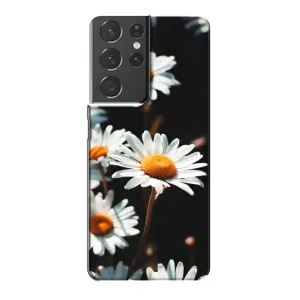 Чехол с ромашками на Samsung Galaxy S21 Plus (Белые ромашки)