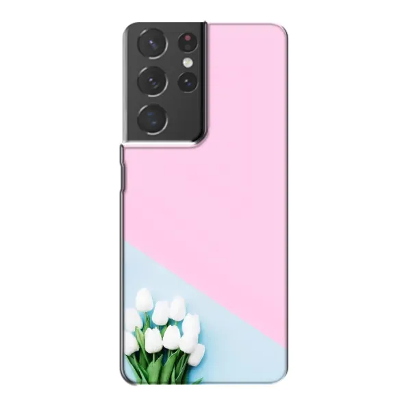 Чехол с рисунком «Белые тюльпаны» для Samsung Galaxy S21 Plus Чехол с рисунком «Белые тюльпаны» для Samsung Galaxy S21 Plus