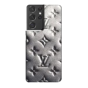 Текстурный Чехол Louis Vuitton для Самсунг С21 Плюс (Бежевый ЛВ)