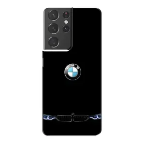 Силіконовий бампер з картинкою машини на Samsung Galaxy S21 Plus (Чорний BMW)