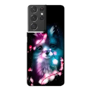 Чехол с Лисичкой для Samsung Galaxy S21 Plus (Черная Лиса)