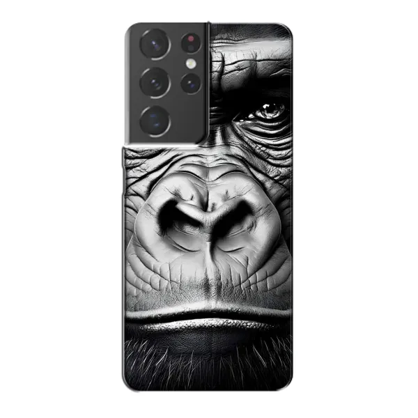 Чехол с рисунком «Черная обезьяна» для Samsung Galaxy S21 Plus Чехол с рисунком «Черная обезьяна» для Samsung Galaxy S21 Plus