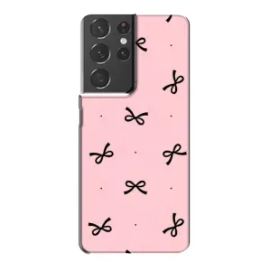 Чохол банти для Samsung Galaxy S21 Plus (Чорні бантики)
