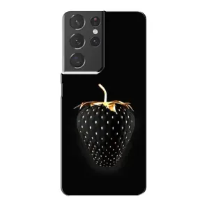 Чохол з зображенням смачної їжі для Samsung Galaxy S21 Plus (Чорна полуниця)