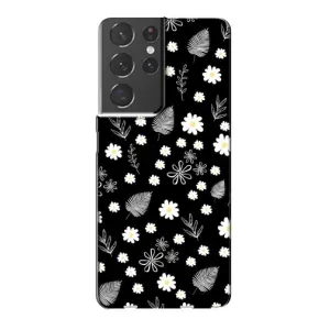 Чехлы с тематикой "ЦВЕТЫ" на Samsung Galaxy S21 Plus (цветение на чорном)