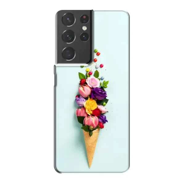 Чехол с рисунком «Цветок-мороженное» для Samsung Galaxy S21 Plus Чехол с рисунком «Цветок-мороженное» для Samsung Galaxy S21 Plus