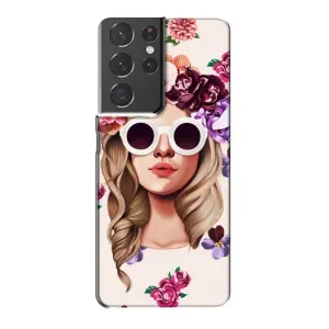 Чехол с картинкой Модные Девчонки Samsung Galaxy S21 Plus (Девушка в очках)