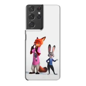 Силиконовый чехол с принтом Зоотрополіс для Samsung Galaxy S21 Plus (Джуди и Ник)