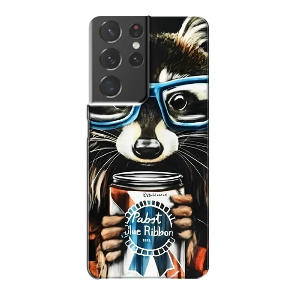 Чехол с рисунком «Енот в очках» для Samsung Galaxy S21 Plus Чехол с рисунком «Енот в очках» для Samsung Galaxy S21 Plus