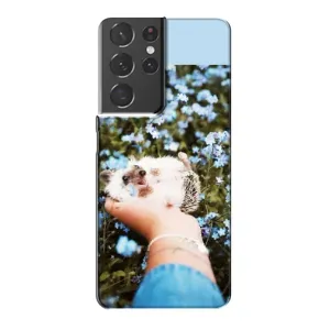 Чехлы с изображением разных животных для Samsung Galaxy S21 Plus (Ежик на руках)