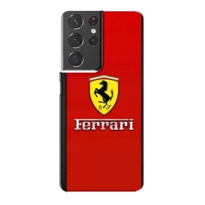 Силіконовий бампер з картинкою машини на Samsung Galaxy S21 Plus (Ferrari Logo)