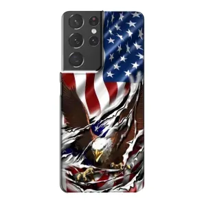Чехол Флаг USA для Samsung Galaxy S21 Plus (Флаг USA)