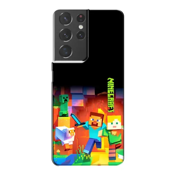 Чехол с рисунком «Герой Майнкрафт» для Samsung Galaxy S21 Plus Чехол с рисунком «Герой Майнкрафт» для Samsung Galaxy S21 Plus