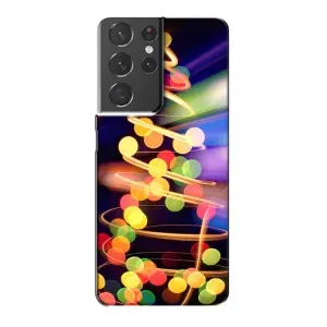 Чехол Новогодняя Елка на Samsung Galaxy S21 Plus (Гирлянды)