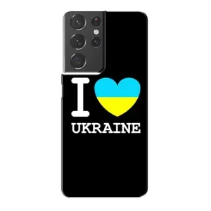 Чехол с Украинской символикой на Самсунг С21 Плюс (I Love Ukraine)