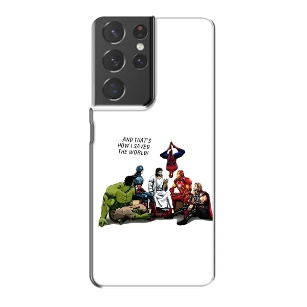 Чехол с рисунком «Иисус супергерой» для Samsung Galaxy S21 Plus Чехол с рисунком «Иисус супергерой» для Samsung Galaxy S21 Plus