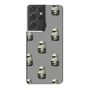 Бампер з принтом Меми для Samsung Galaxy S21 Plus (Кам'яна особа)