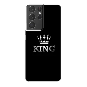 Чехол (Корона на чёрном фоне) для Самсунг С21 Плюс (KING)