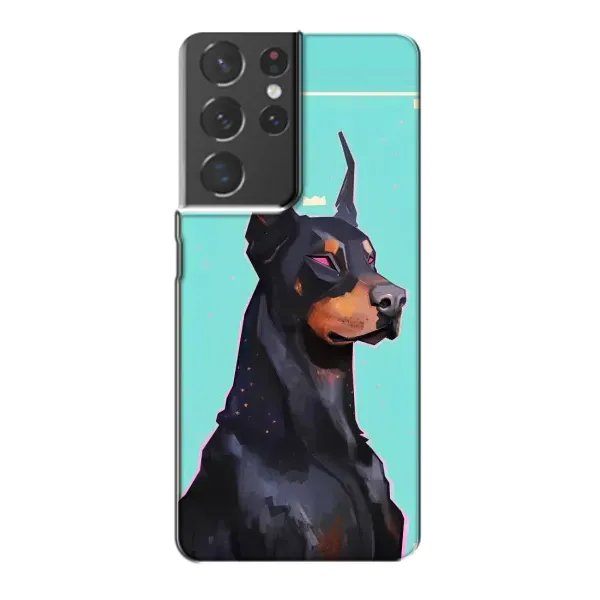 Чехол с рисунком «Король доберман» для Samsung Galaxy S21 Plus Чехол с рисунком «Король доберман» для Samsung Galaxy S21 Plus