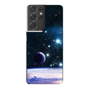 Чехол (ТПУ) с планетами на Samsung Galaxy S21 Plus (Космический вид)